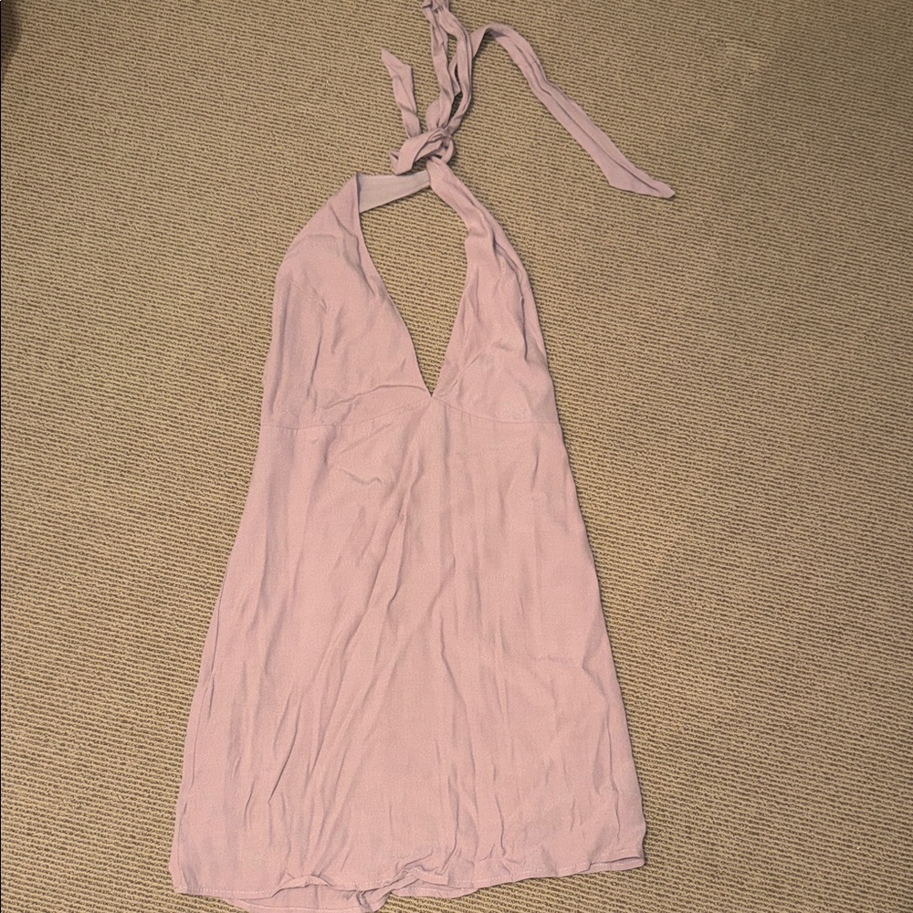 Rose Halter Neck Dress